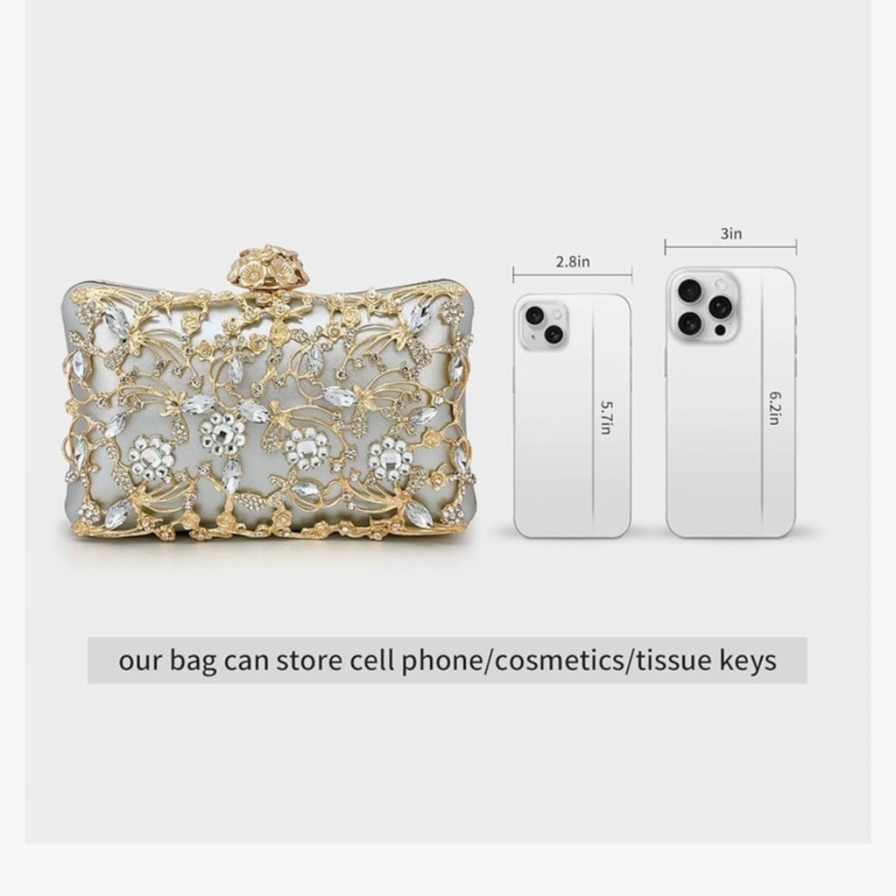 Elegant Gold and Silver Clutch - Picture 11 of 15